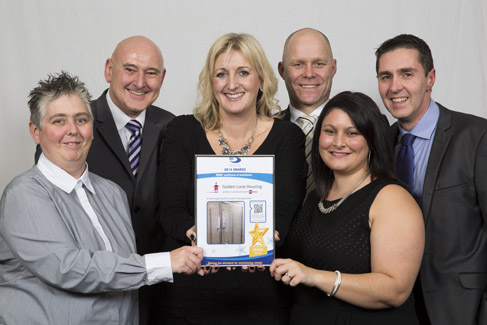 Golden Lane collect their award for best small client